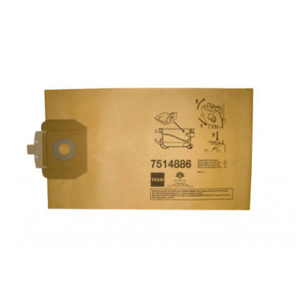 Double filter paper bags / Одноразовый бумажный фильтр для сбора пыли 8 л 10 шт/уп 7514886