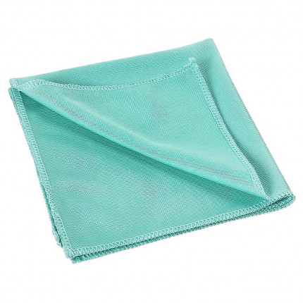 Салфетка из микрофибры для стекла 40*40 бирюза 270г/м2 1/300