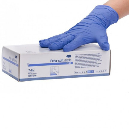 Peha-soft nitril fino перчатки 150 шт диагностические нитриловые без пудры S 9421964