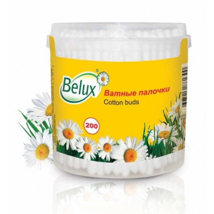Ватные палочки Belux 200 шт в стакане