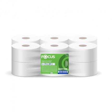 Туалетная бумага Focus Eco Jumbo 525 м 1сл 1/12 