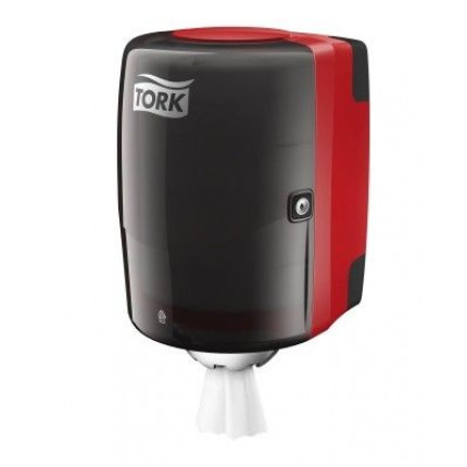 Диспенсер для полотенец с центральной вытяжкой Tork Performance красный