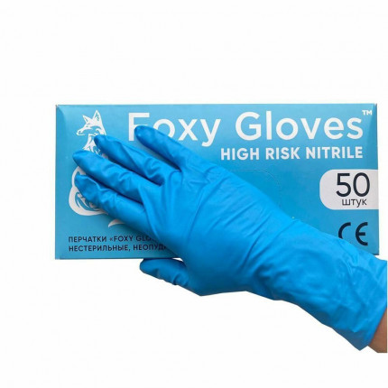 Перчатки нитриловые High Risk FOXY-GLOVES L 1уп/25пар