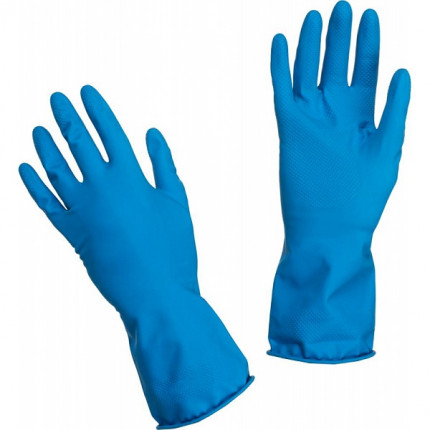 Перчатки хоз PACLAN Practi Extra Dry синие х/б L 1уп/20пар