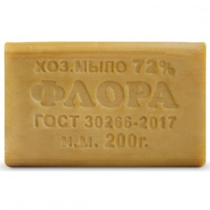 Мыло хозяйственное 72% ФЛОРА б/об 200г 1/60шт 