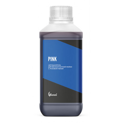 PINK Концентрированный автошампунь с густой розовой пеной 1л
