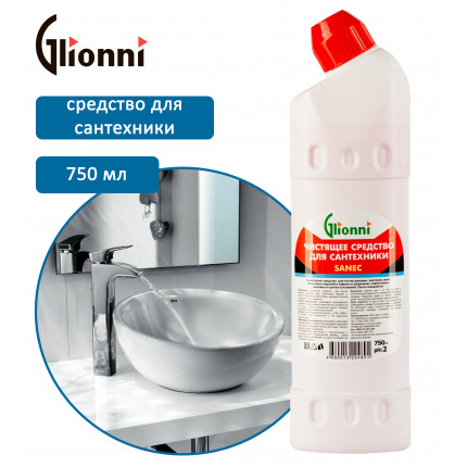 SANEC Чистящее средство для сантехники 0,75л 1/25