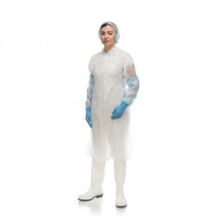 Haccper Фартук Polytex Clear 125 одноразовый в пласте 1185х750 мм 12 мкм белый