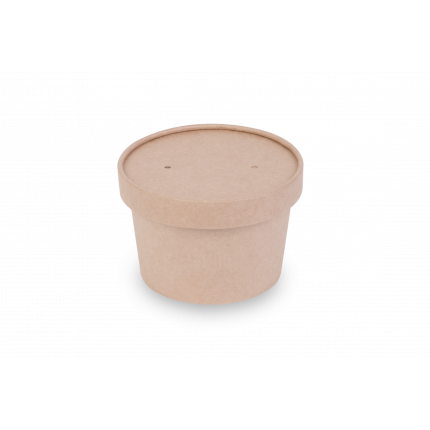 Крафтовая крышка OSQ Round Bowl 700 kraft lid 15x118 (525 штук в коробе)