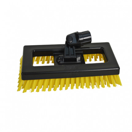 Щетка-скраб SYR Deck Scrubber 24 см на шарнире для плитки крепление Interchange желтый