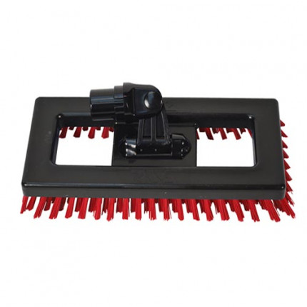 Щетка-скраб SYR Deck Scrubber 24 см на шарнире для плитки крепление Interchange красный