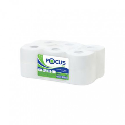 Туалетная бумага в рулонах FOCUS Eco Jumbo 1 слойная  200м без перфорации 1/12  