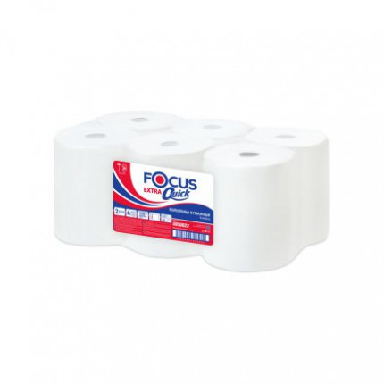Полотенца в рулоне FOCUS Extra Quick 150м 2 слоя 1/6 втулка 38мм 