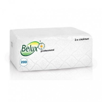 Полотенца в пачке  BELUX V-сл 2-сл 200 л 22х22 см (короткие) белый 1/20
