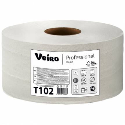 Туалетная бумага Veiro Prof Basic 1-сл 200м 1/12 