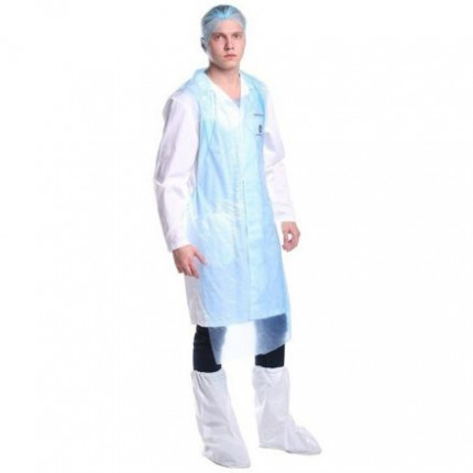Haccper Фартук Polytex одноразовый в рулоне, 150х85 см, 40 мкм, голубой, 30 штук в рулоне, 180 штук в коробе