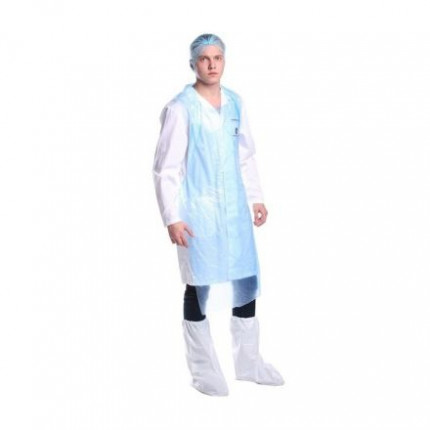 Haccper Фартук Polytex одноразовый, 125х75 см, 10 мкм, голубой, 150 штук в упаковке, 900 штук в коробе