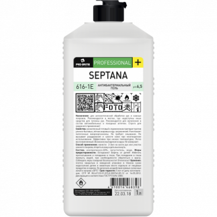 Septana антибактериальный гель (санитайзер) 1 л
