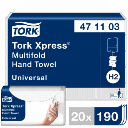 Tork Xpress® листовые полотенца сложения Multifold 2 сл натуральный цвет