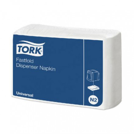 Диспенсерные салфетки Tork Fastfold Universal N2 300 листов 1 сл 30х24 см белые