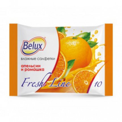 Влажные салфетки Belux Fresh line Апельсин 10 шт