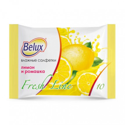 Влажные салфетки Belux Fresh line Лимон 10 шт