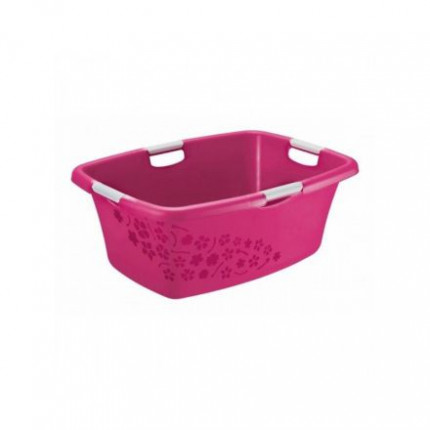 Таз для стирки Rotho 50 л Flowers розовый