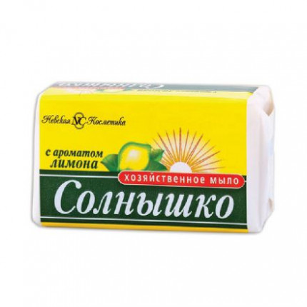 Мыло хозяйственное 140 г Солнышко с ароматом лимона 48 шт