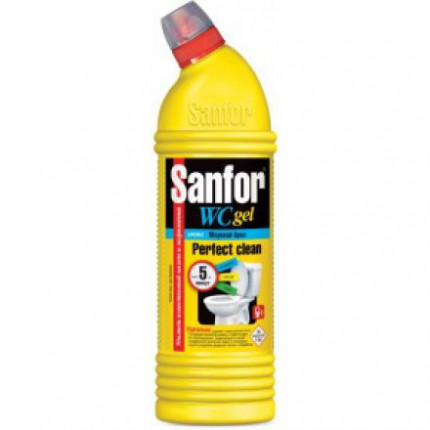 Средство для дезинфекции Лимон WC GEL SANFOR 750 г Лимон WC GEL